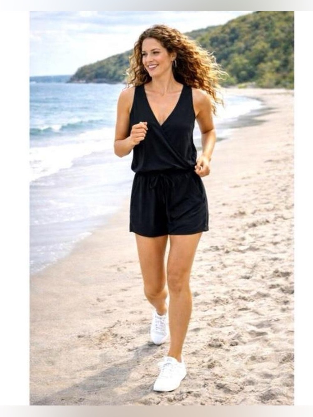 NWT $160 LBLC The Label Lauren Romper in classic black, size Small